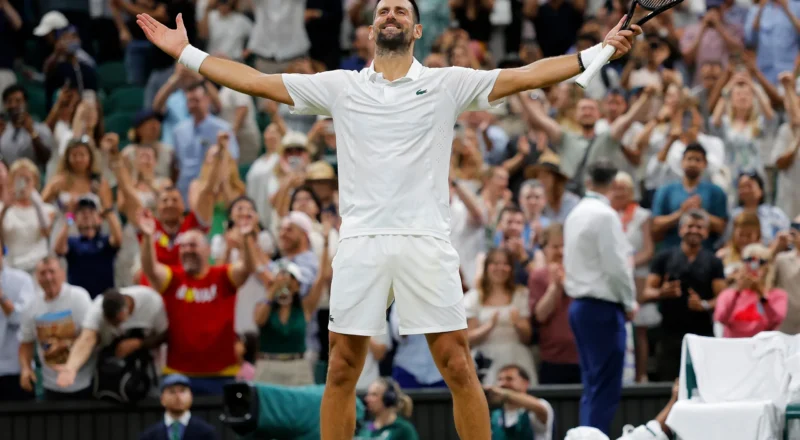 Djokovic sees off Auger-Aliassime in Wimbledon epic to set up Sinner semi-final